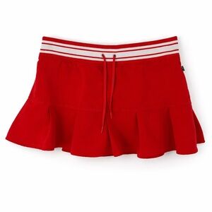 Y2K BIG FLIRT red skirt pleated micro mini skirt 0079 sexy tennis kawaii vintage